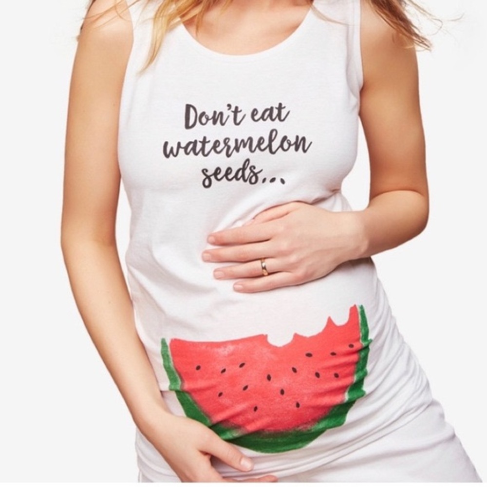 🍉 Motherhood Maternity Don’t Eat Watermelon Seeds Tank Top